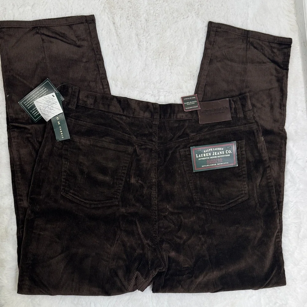 NWT Ralph Lauren Dark Brown Corduroy Pants 16 - Picture 9 of 13